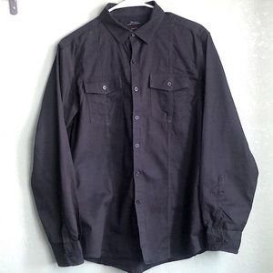 Faded black/charcoal button-down long sleeve shirt. Marc Anthony brand.